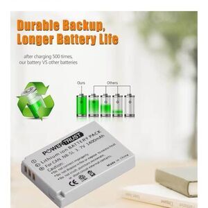 1400mAh NB-5L Battery (2-Pack) for Canon PowerShot S100 S110 SD700 is SD790